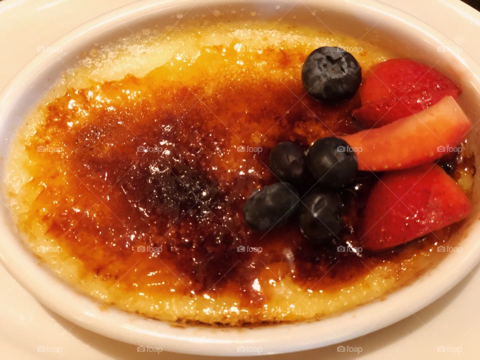 Creme Brûlée Dessert, Food Photography, Closeup Macro Photo, Dessert Design 