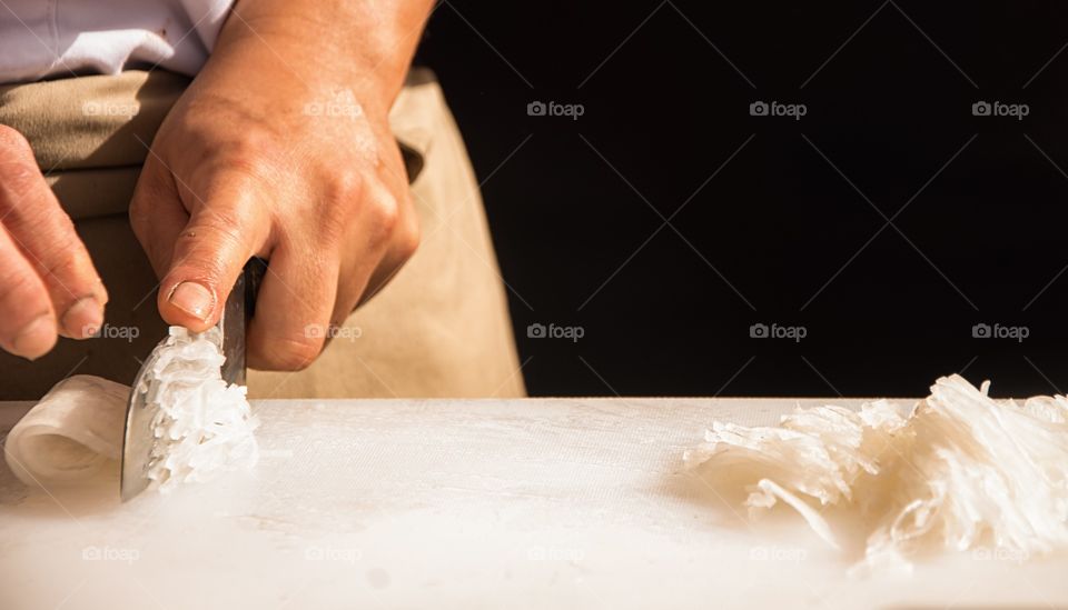 sushi chef working