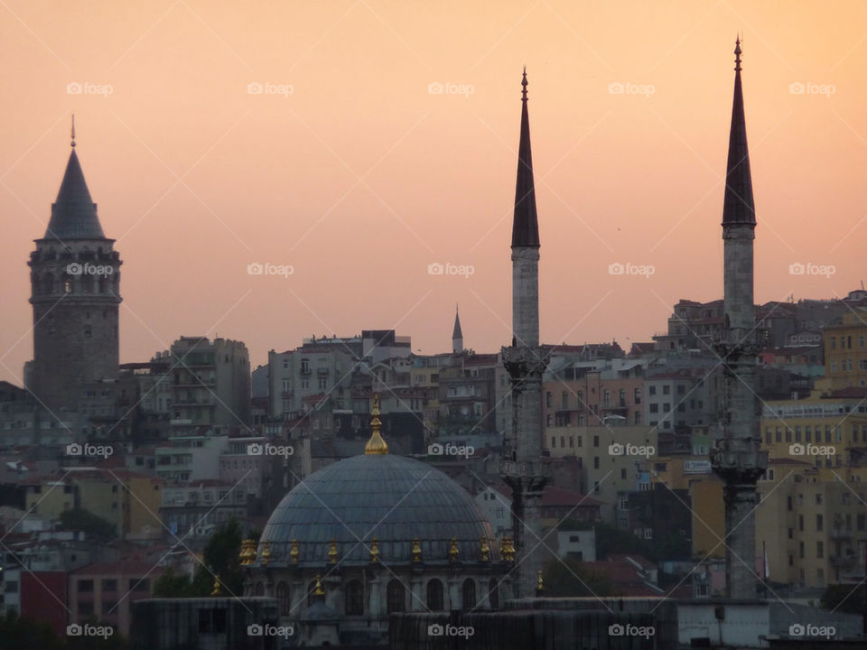 sunset turkey istanbul mosque by markworld