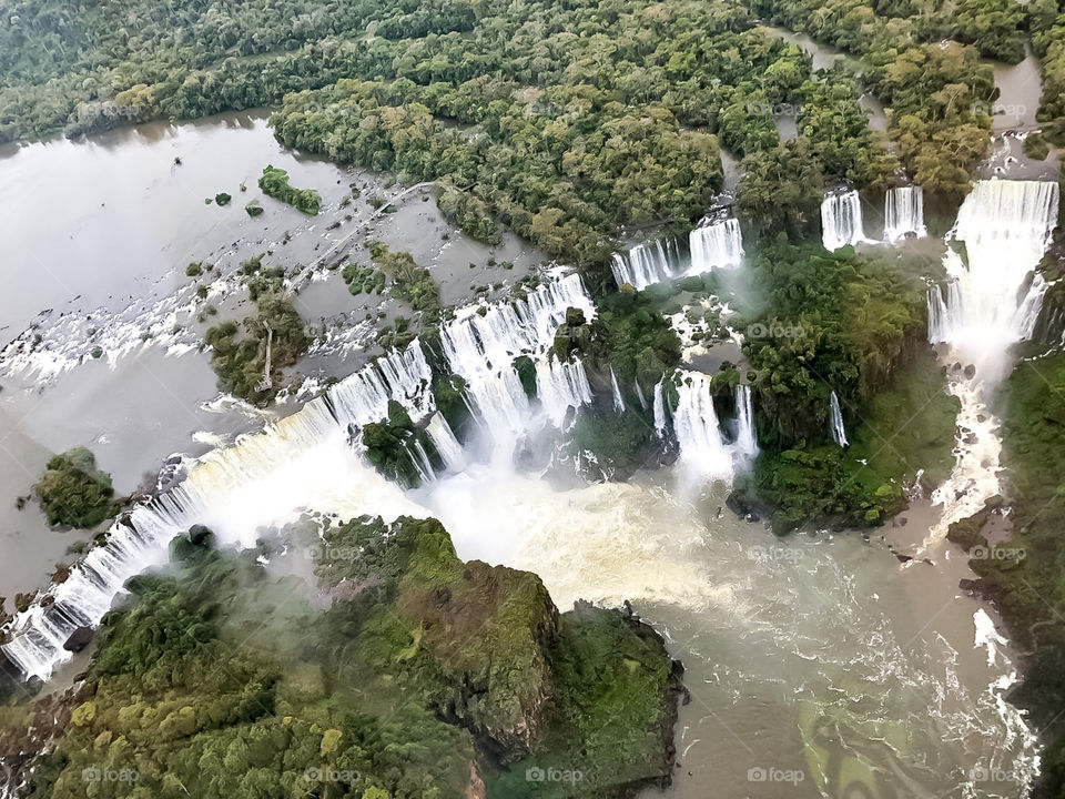 Iguacu falls from above 