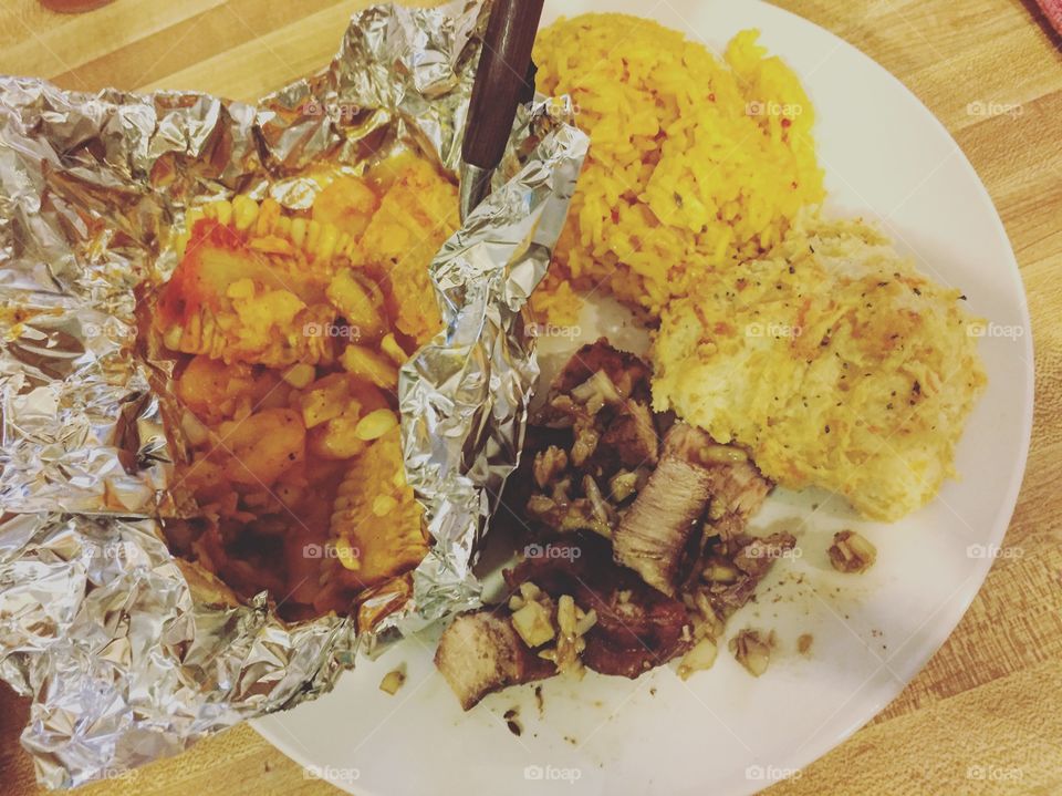 Seafood And Steak With Biscuits 