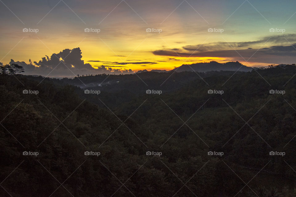 panorama sunset