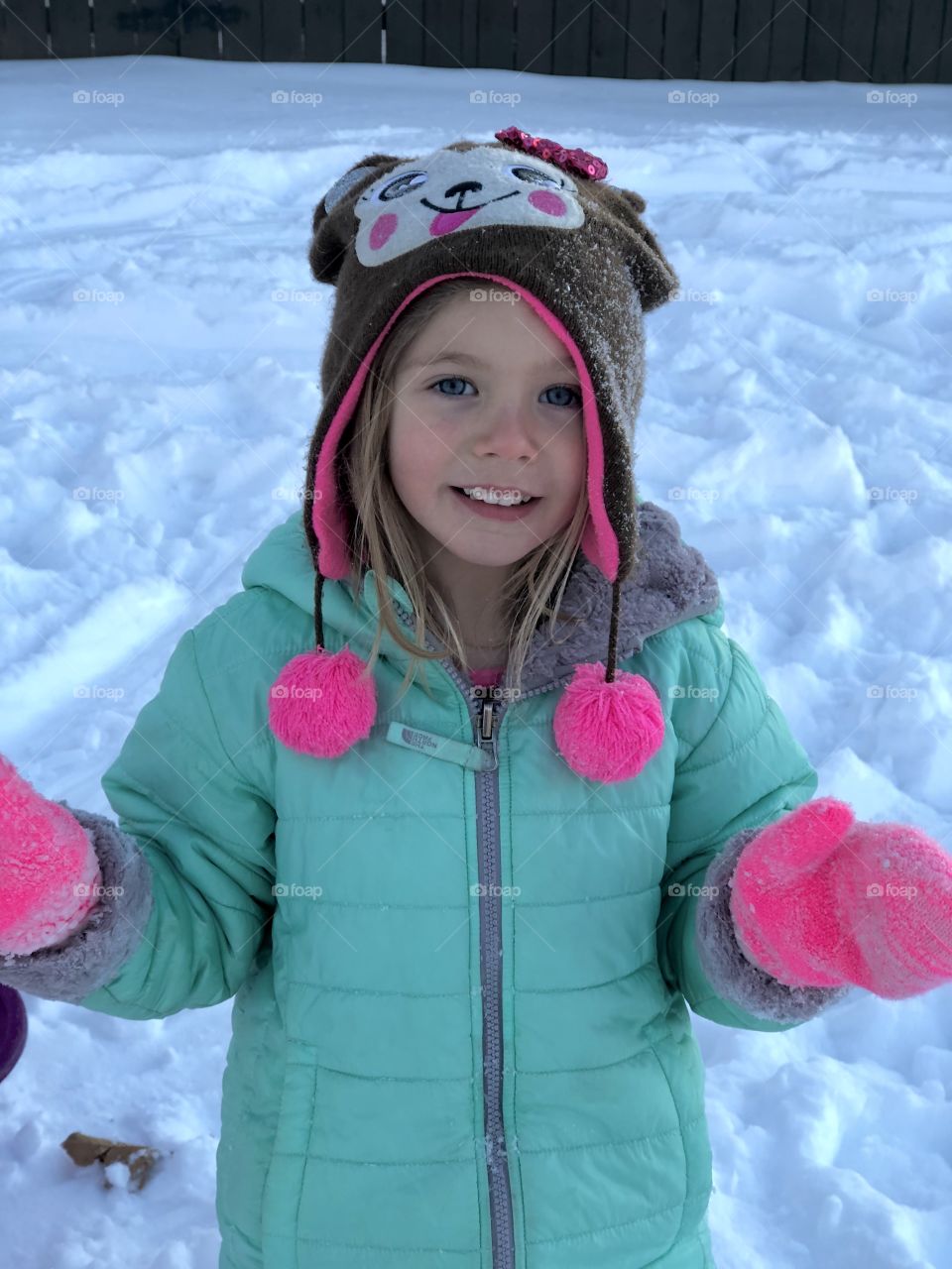 Mila playing in the snow!