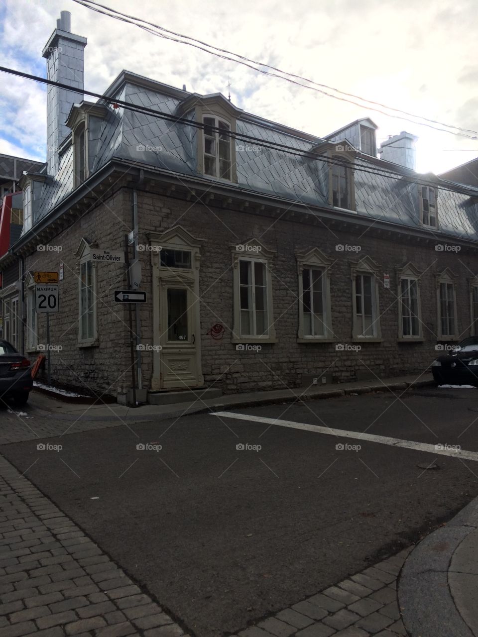 Corner house in Old Town Quebec 