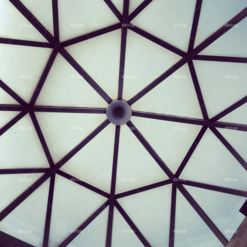 Looking up through a skylight