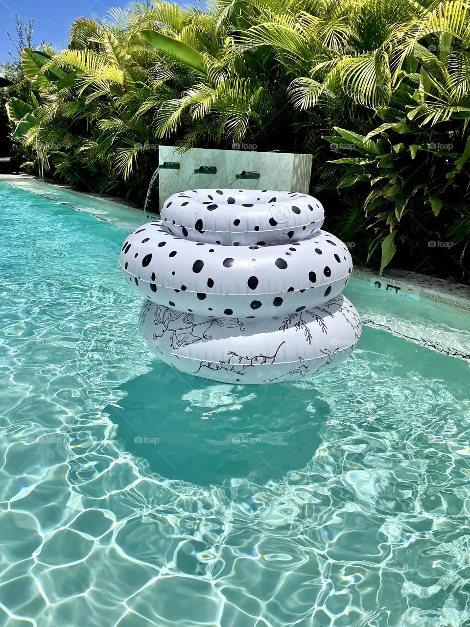 Polka dot pool floats