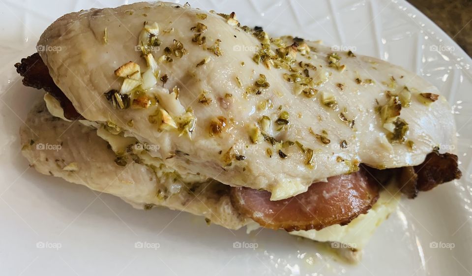 Bacon and feta stuffed chicken breast 