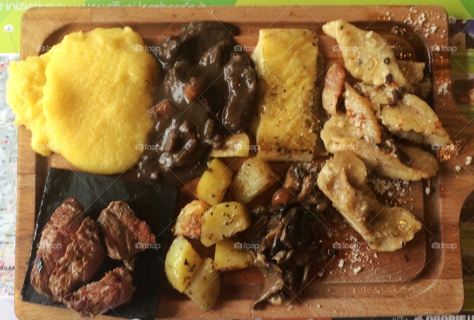 Alpine food on a chopping board