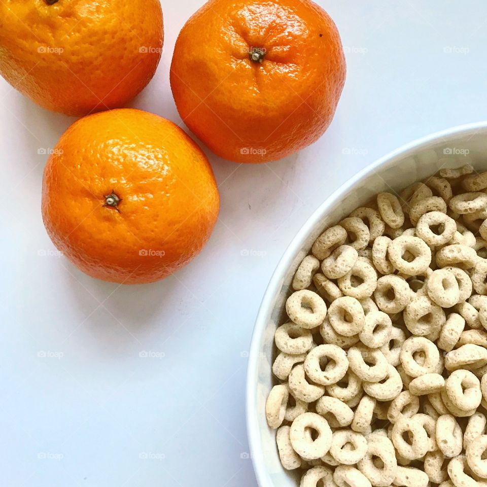 Breakfast Cheerios in a bowl