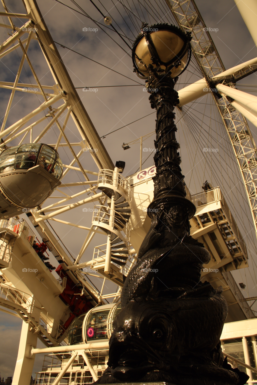 london lamppost thames london eye by leonbritton123