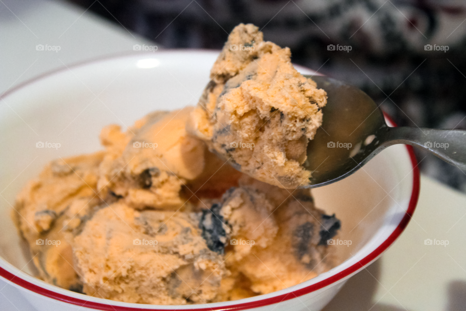 Ice cream in bowl