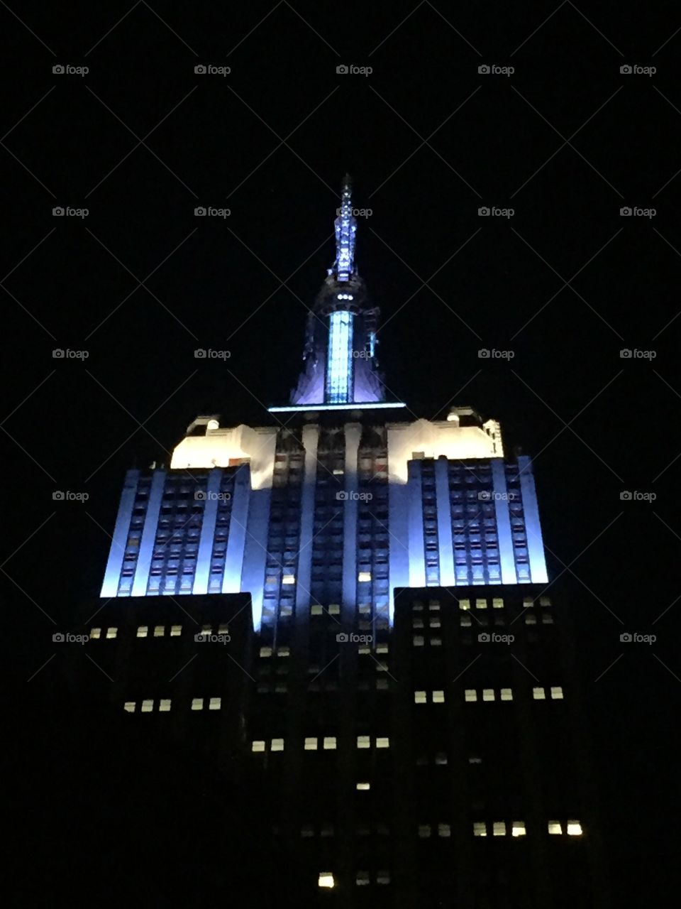 Empire State Building lit up