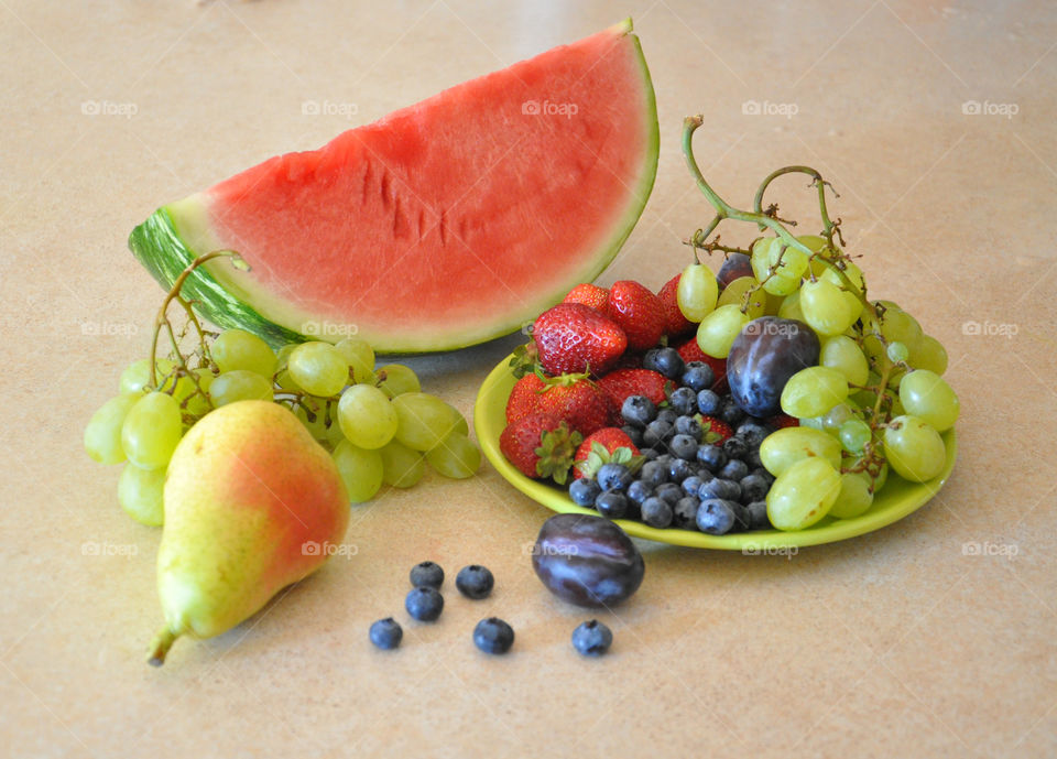 Still life with watermelon