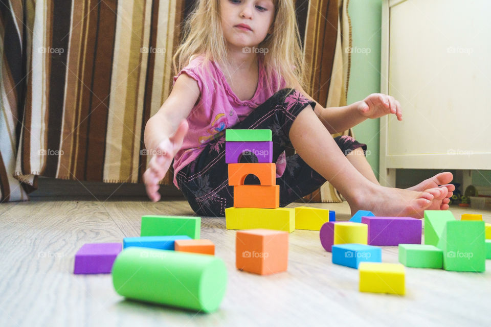 girl is playing