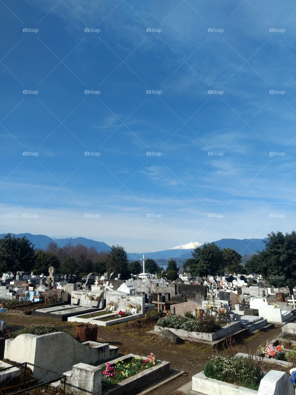 un cementerio