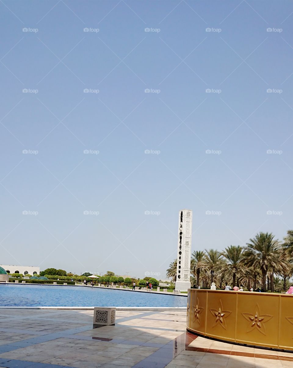 Outside View of abu Dhabi Grand Mosque
