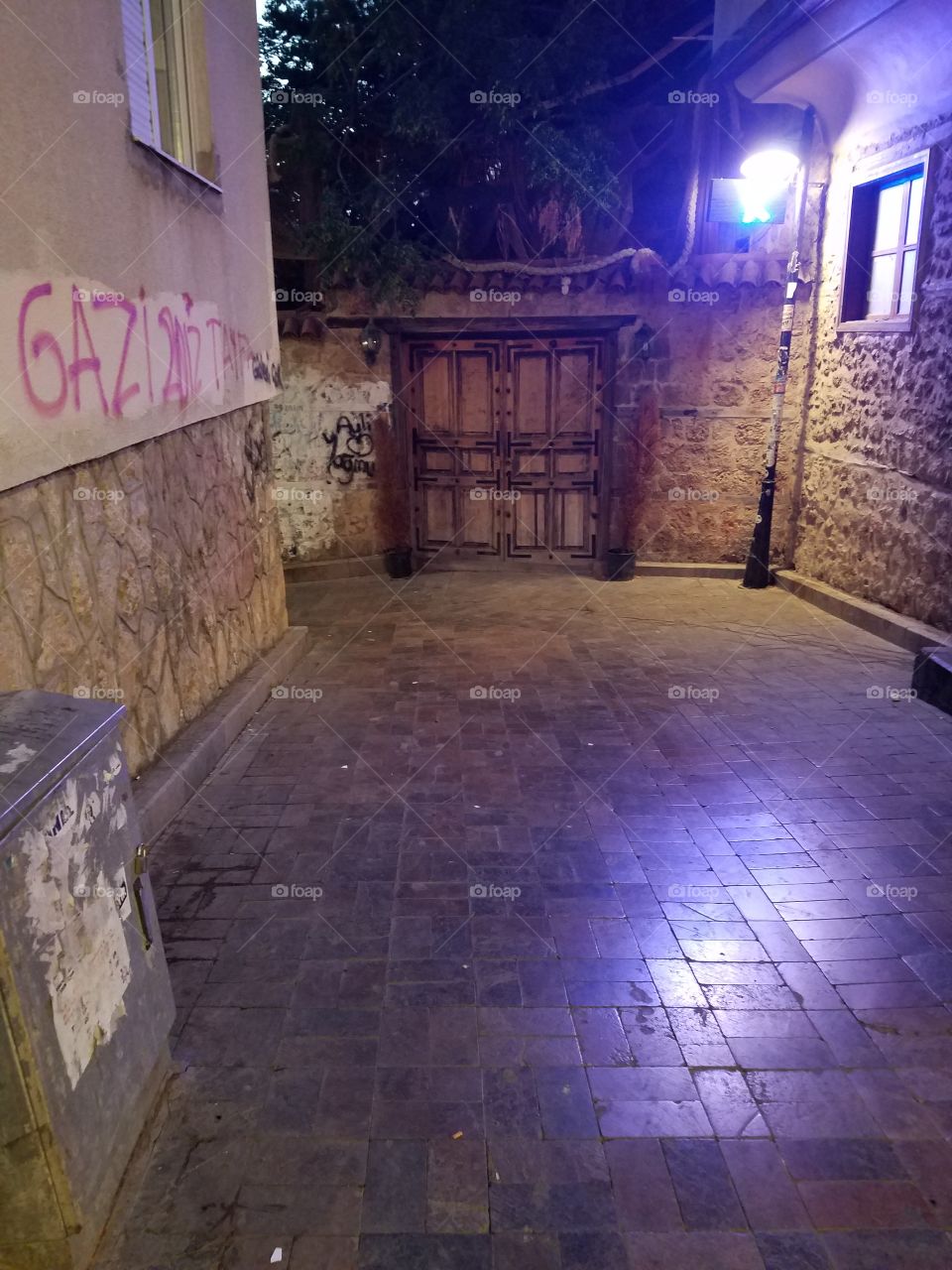 a old gate in old town antalya turkey