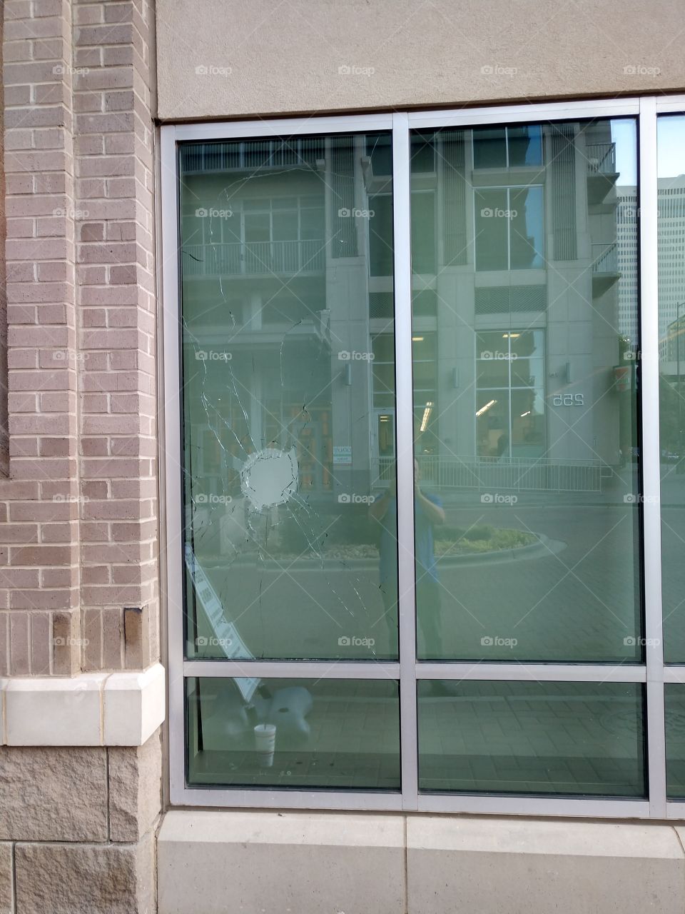 broken glass from riots