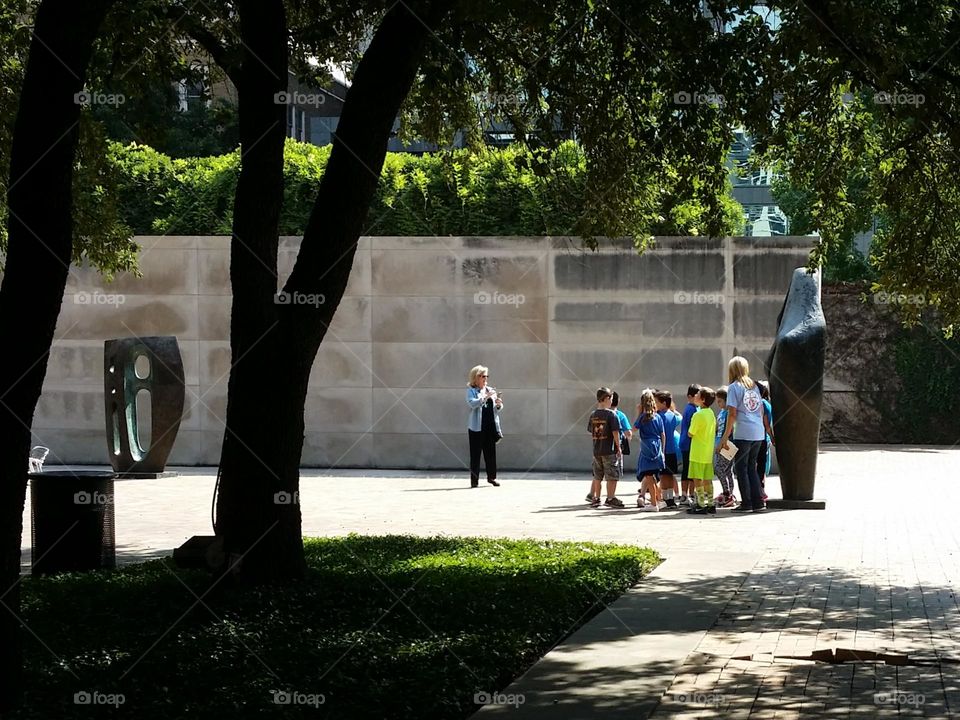 People Outside of the Dallas Museum of Art