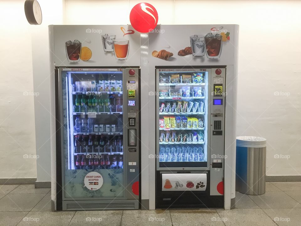 candy vending machine at Copenhagen airport in denmark.