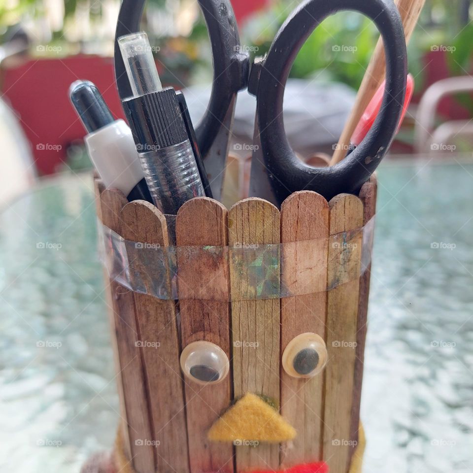 pencil case box, scissors, and other stationery