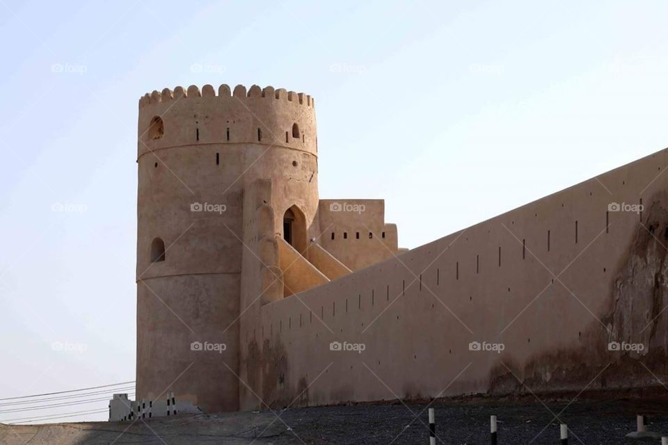 As Suwayq castle, Oman in the evening light.