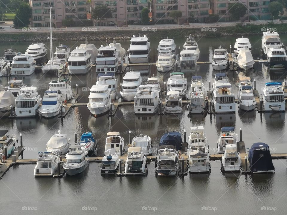 yacht parking orderly