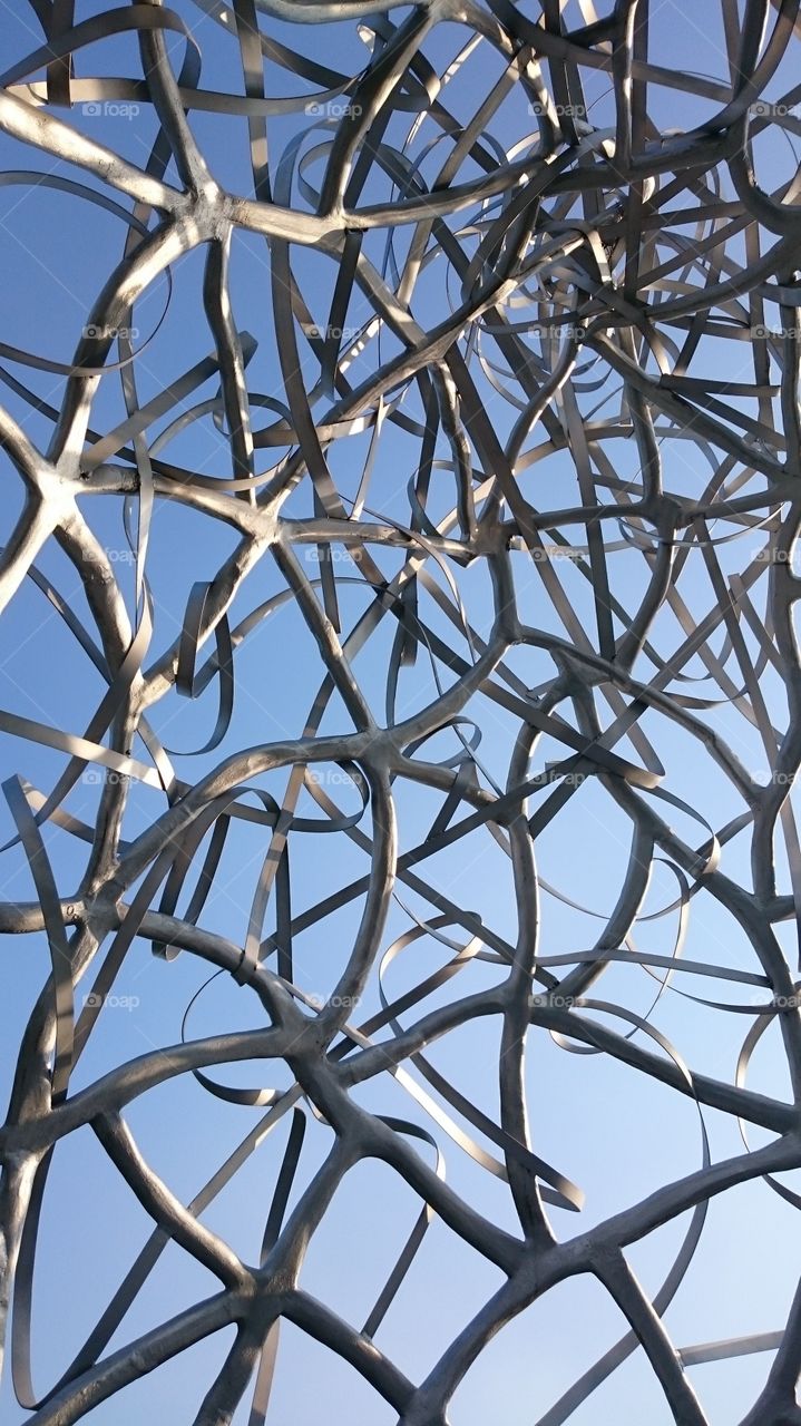 Conceptual architectural design of metal bird's nest