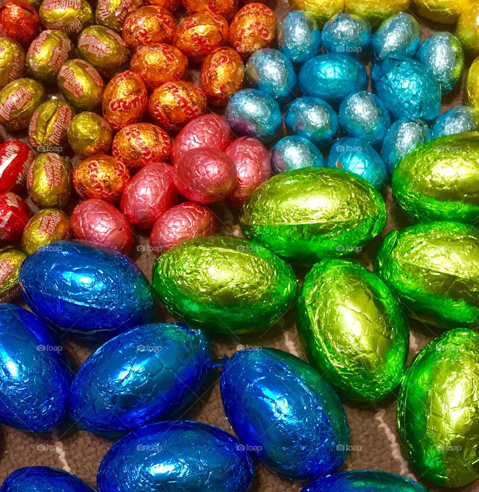 Colourful Easter eggs