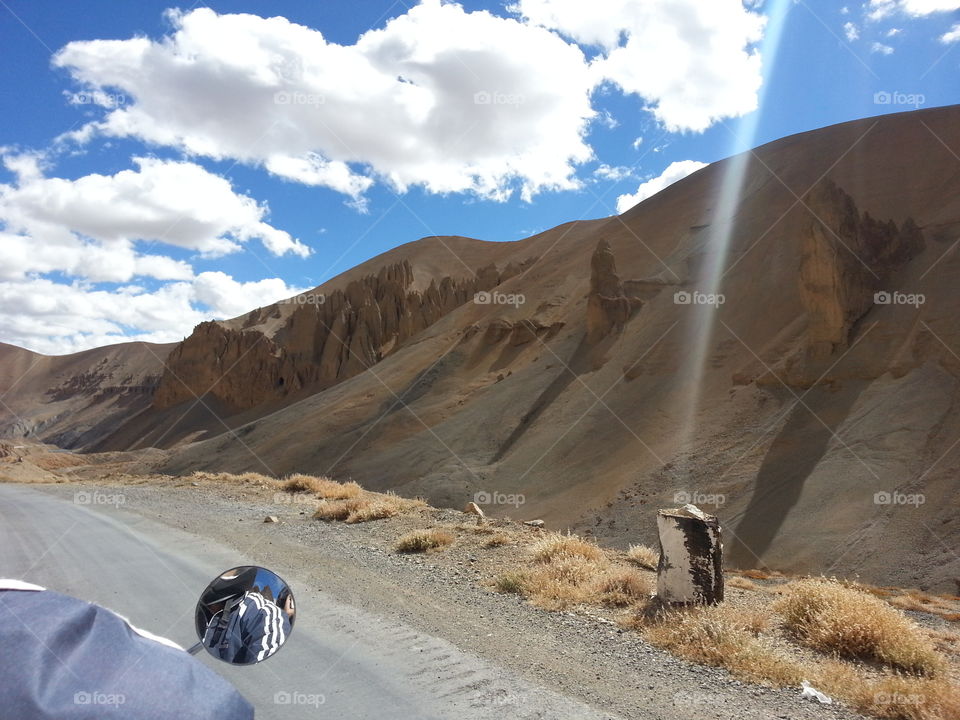 Bike Ride In The Winter Through The Desert