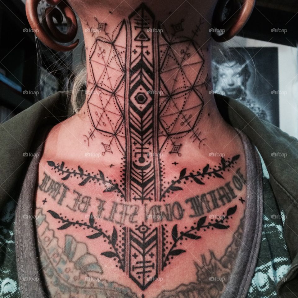 Neck tattoo 