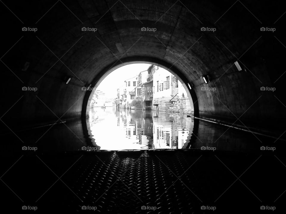 Tunnel reflection. China