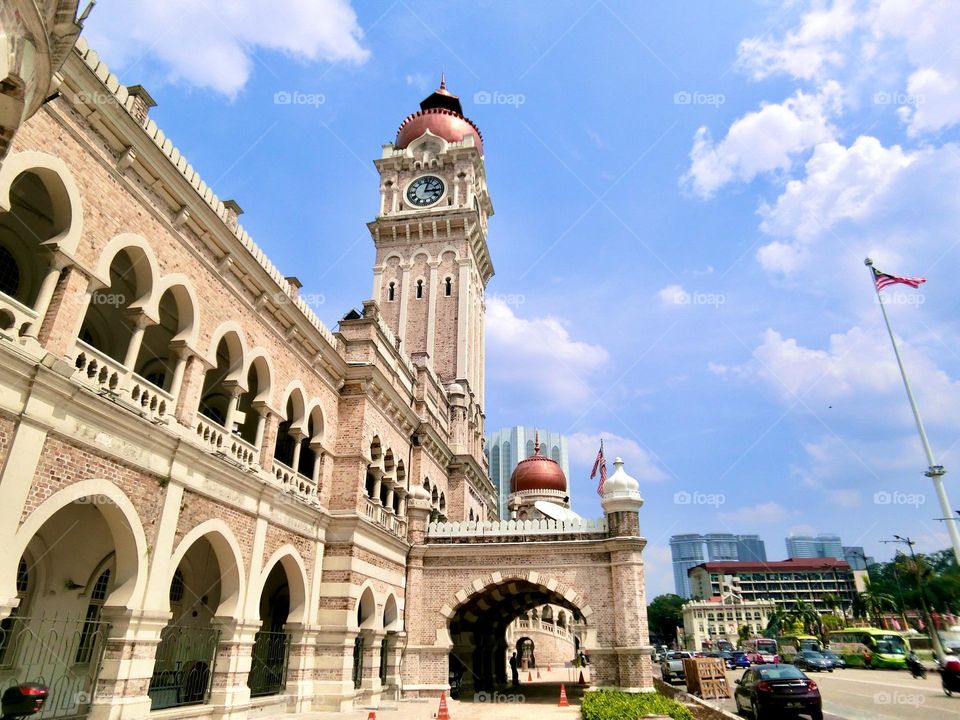Some buildings near Dataran Merdeka in Kuala Lumpur, Malaysia