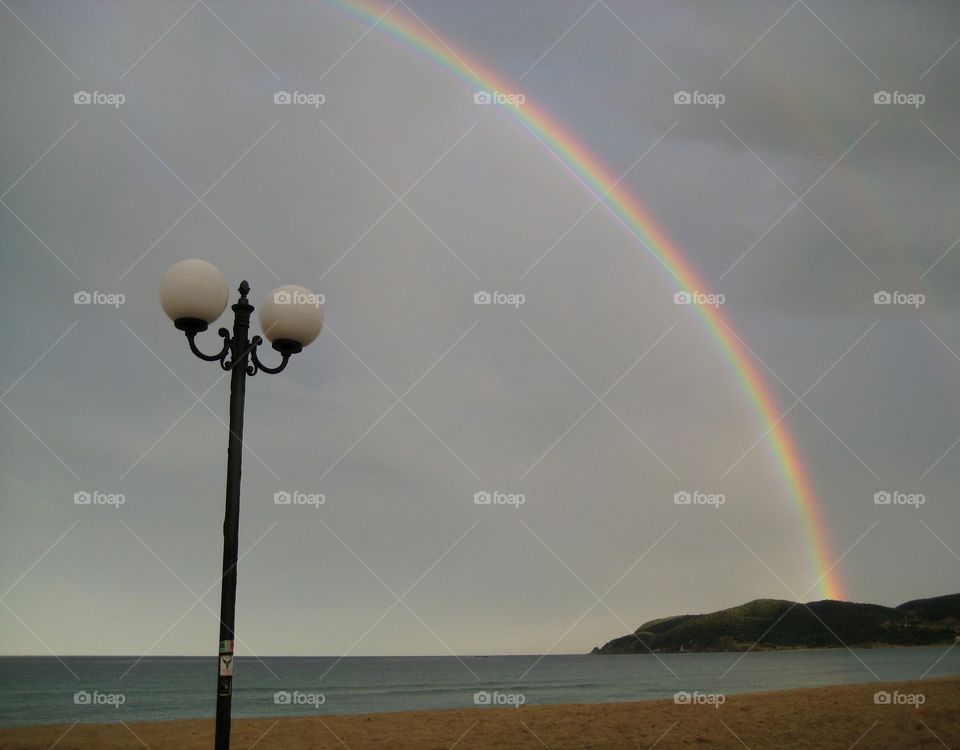 Rainbow at the beach