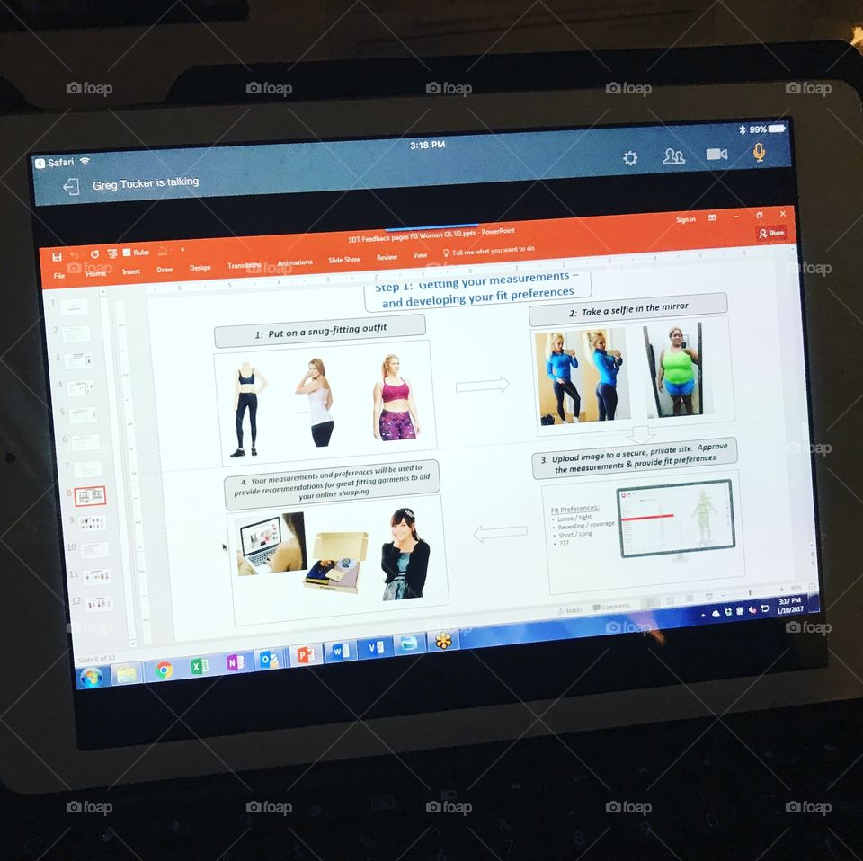 Shopping Consumer Behavior research and product development meeting remote via Citrix