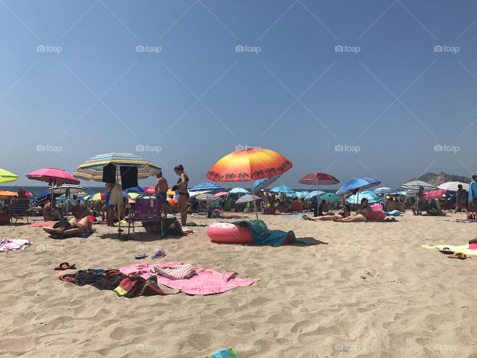 A day at the beach in sunny Spain 