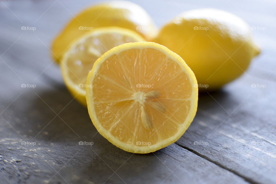Fresh, delicious, yellow lemons