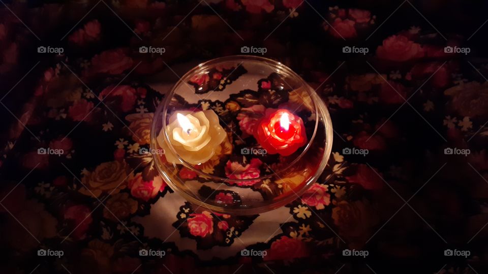 Floating Floral Candles