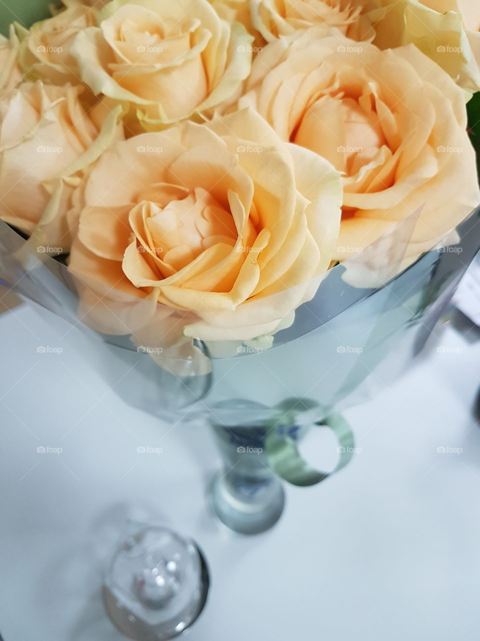 bouquet of roses milk color
