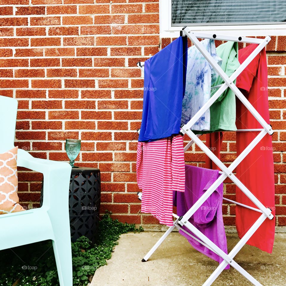 Drying Rack on Patio