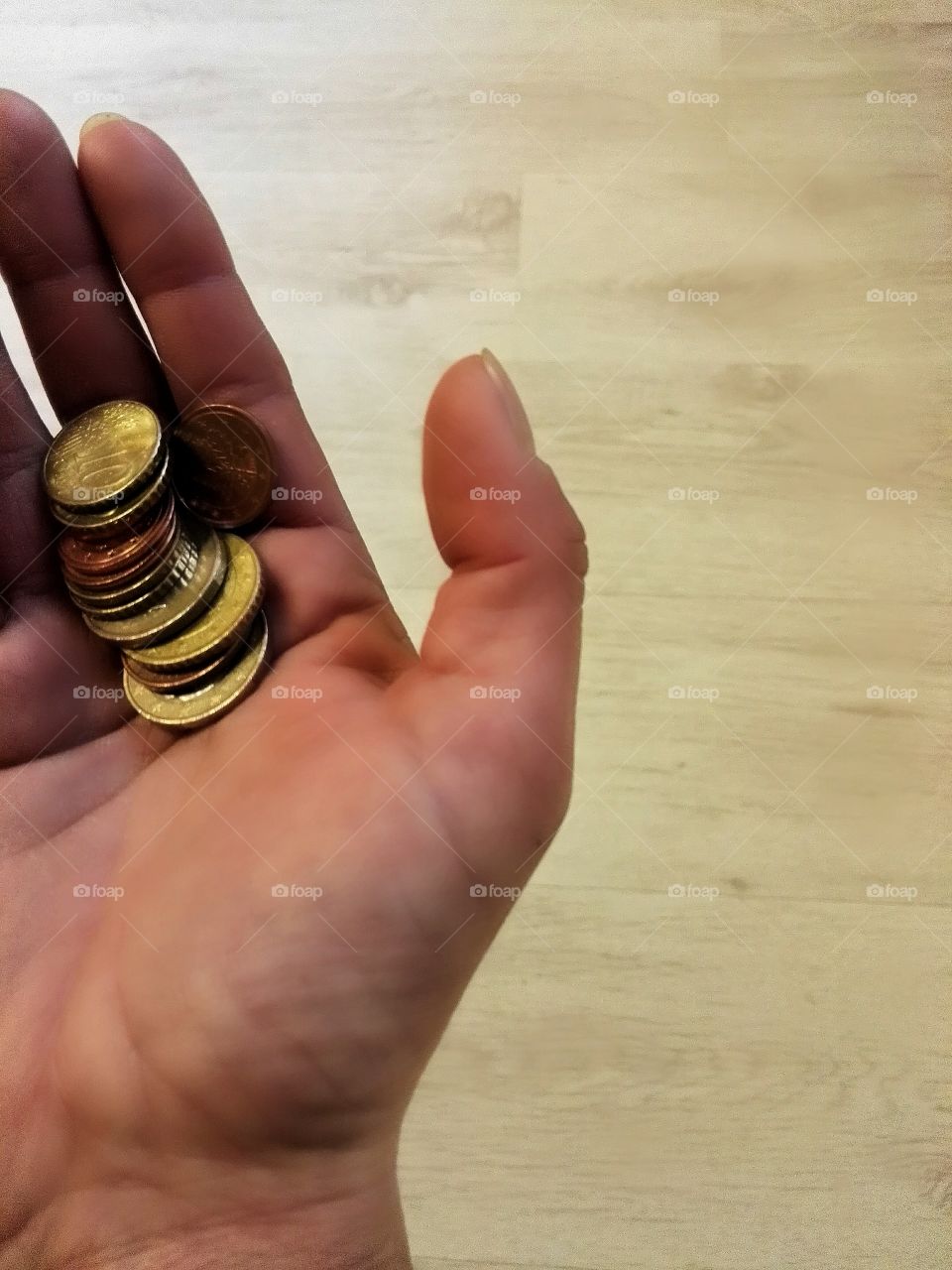 money in the hand
