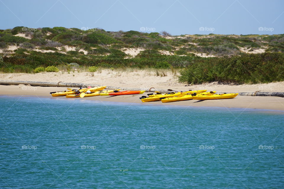 Canoes on the beach