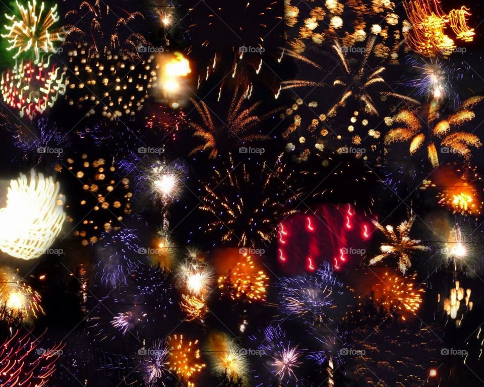 Fireworks collage