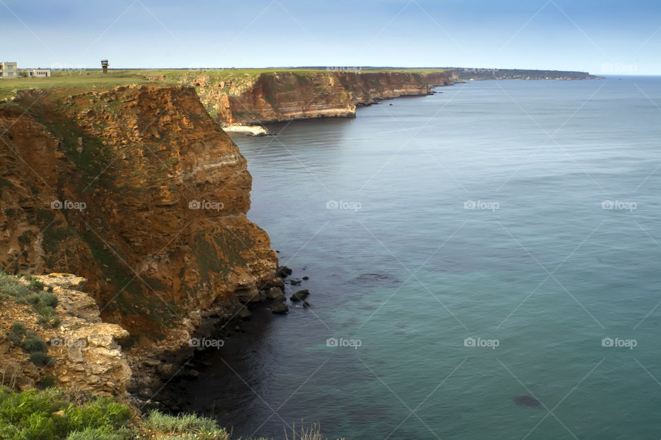 Cliffs along the shore