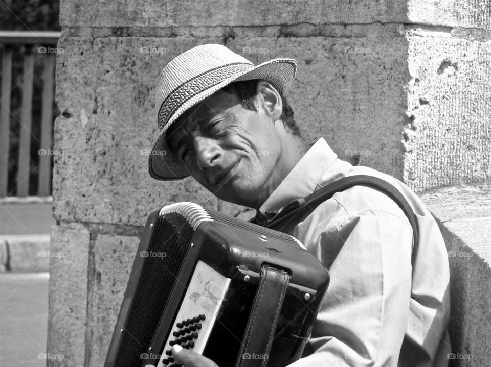 A street musician, Paris