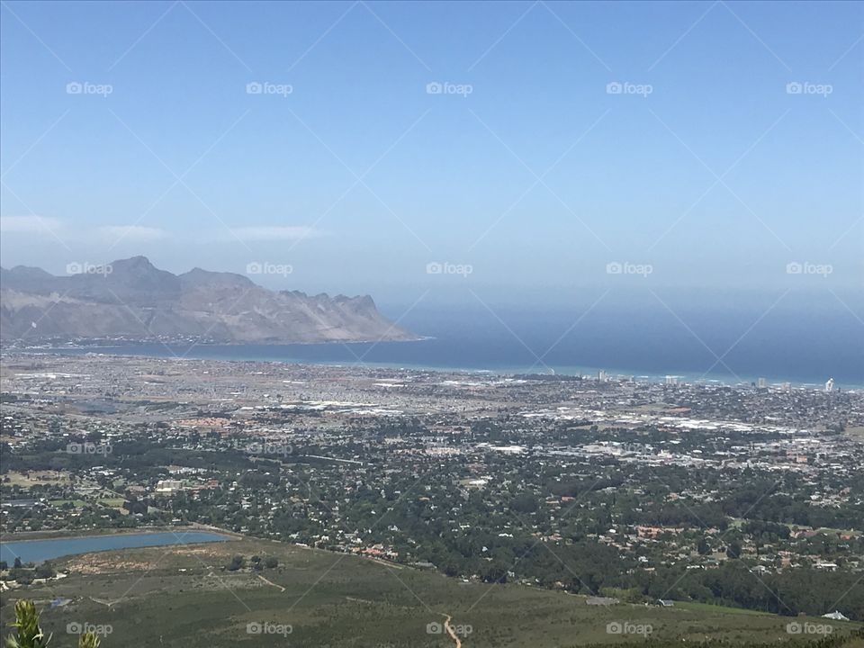 Our local treasure! The bay beautifully visible from this angle on the hike. Below the vineyards are also visible