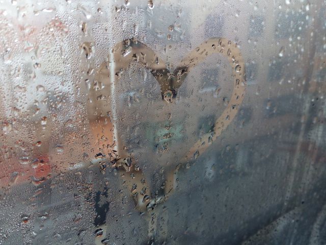heart rain window