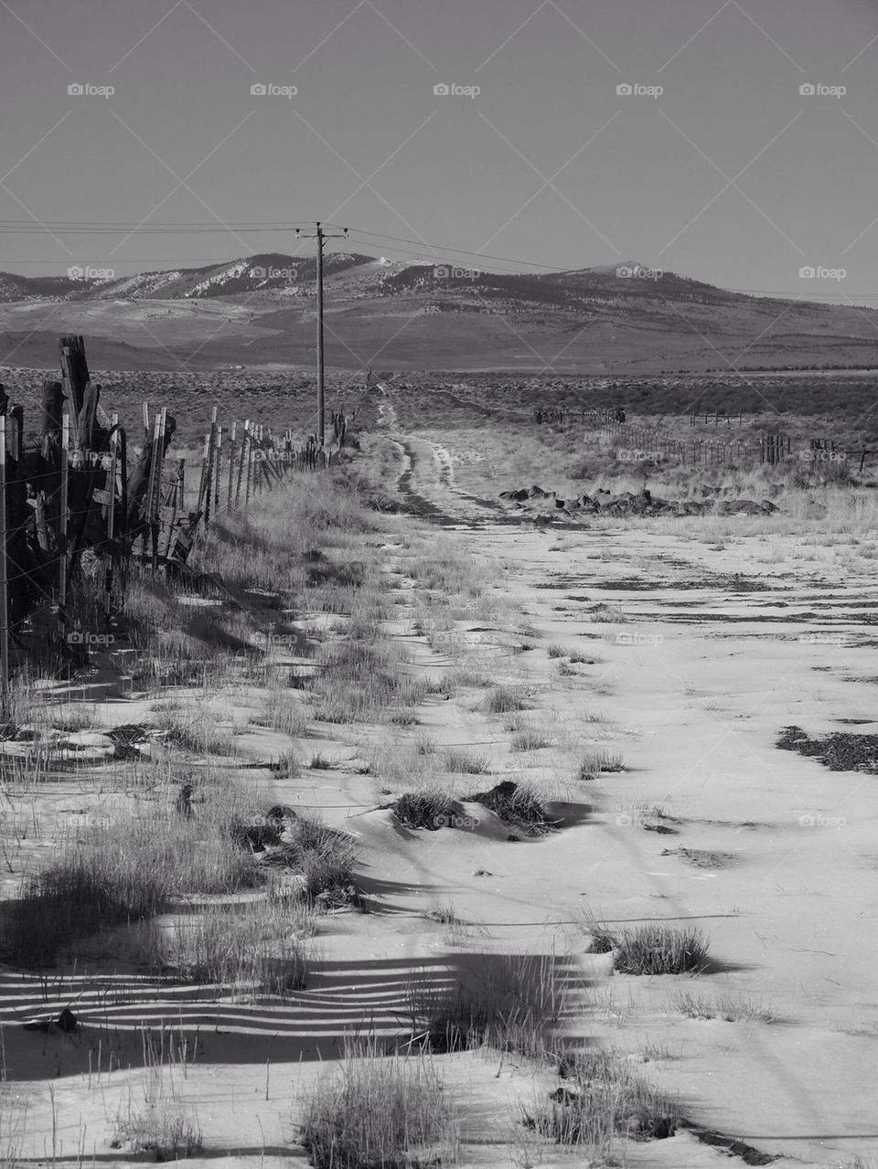 snow landscape fence town by hddatmyers