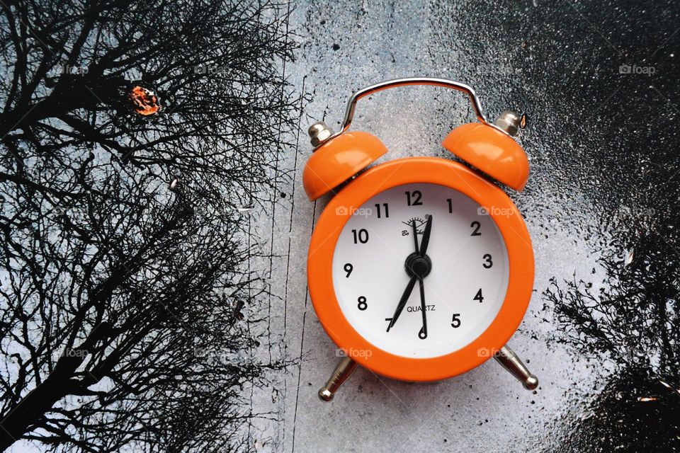 orange alarm clock nature photography background art abstract