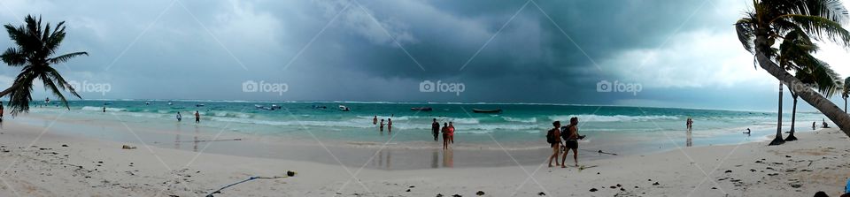 stormy cloud over the ocean